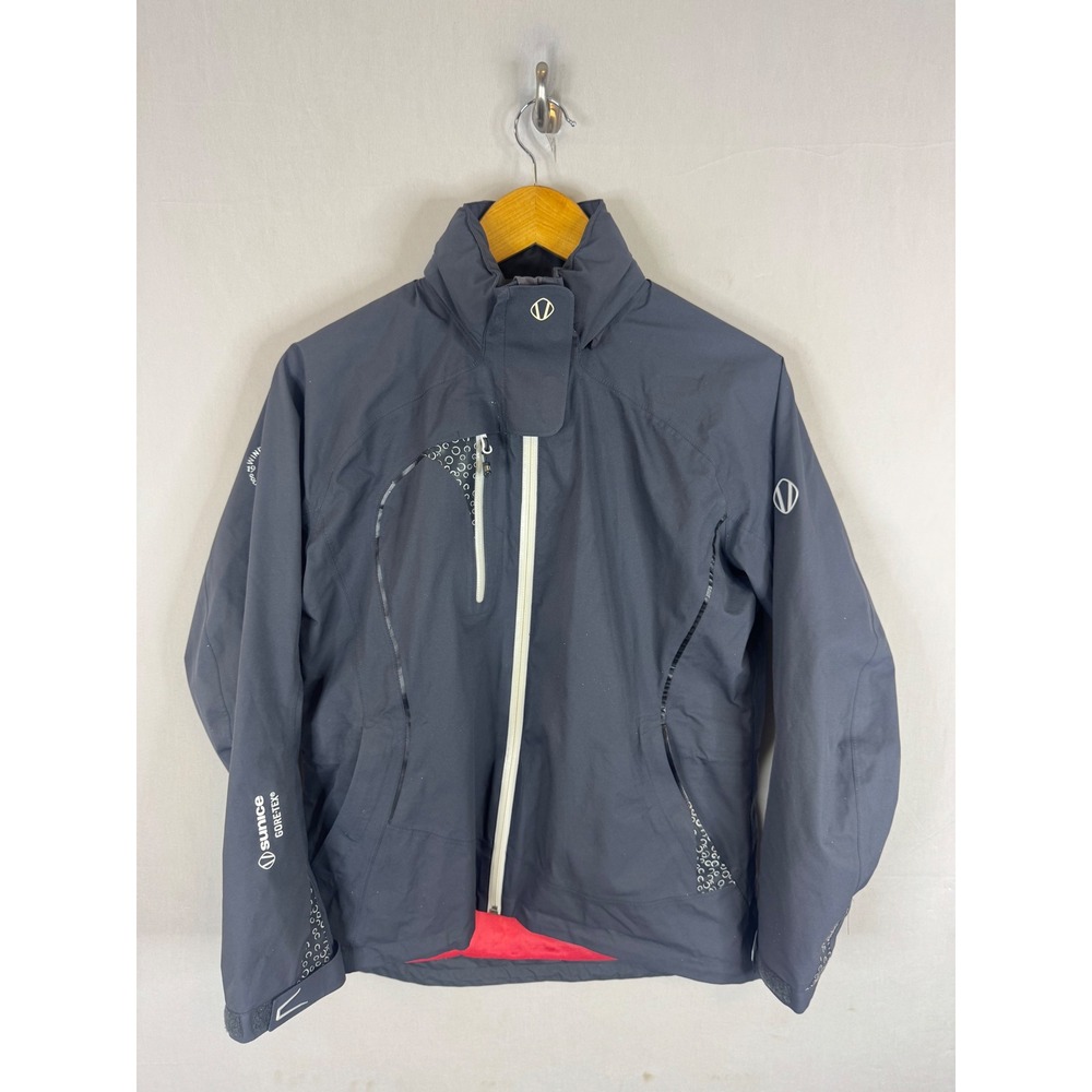 Sunice Hurricane Gore-Tex Golf Jacket Women Medium Gray Waterproof Shell